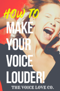 How to project your voice singing or speaking. Learn how to be LOUDER here!
