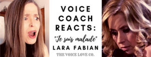 Voice coach Christi Bovee looks stunned as Lara Fabian sings her hauntingly beautiful Je Suis Malade in this Voice Coach Reacts video