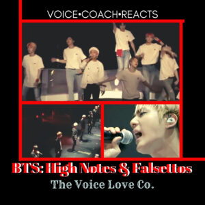 Veteran voice coach Christi Bovee reacts to BTS's "High Notes and Falsettos compilation while answering the question of a young male viewer interested in singing high notes. Thanks for watching The Voice Love Company!